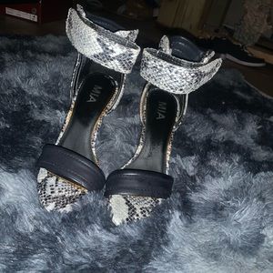 Mia snakeskin heels